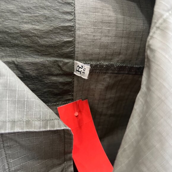 $525 R13 Olive Green Vintage Wash Military Shrunken Army Cotton Jacket sz Small - Picture 8 of 11